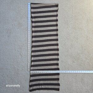 Portolano Cashmere Tan & Brown Stripes With Curled Edges